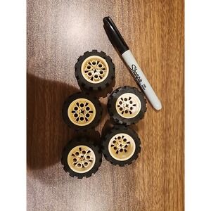 Lego Technic 20x30 White Wheel‎ with Black Tyre 4266 4267 Lot of 5 tires